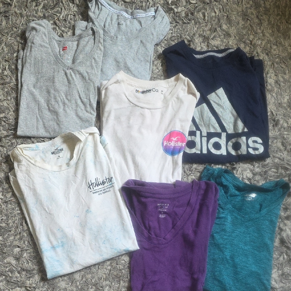 7pc Assorted Short Sleeve Tops Bundle/Lot Sz M
